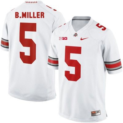 Ohio State Buckeyes Men's Braxton Miller #5 White Authentic Nike College NCAA Stitched Football Jersey BV19Y31YB